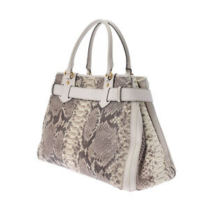 Gucci Leather Crocodile Snake Handbag Marmont Gray GG